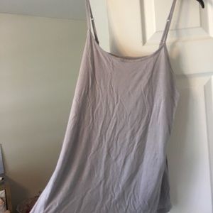 Gray spaghetti strap tank top